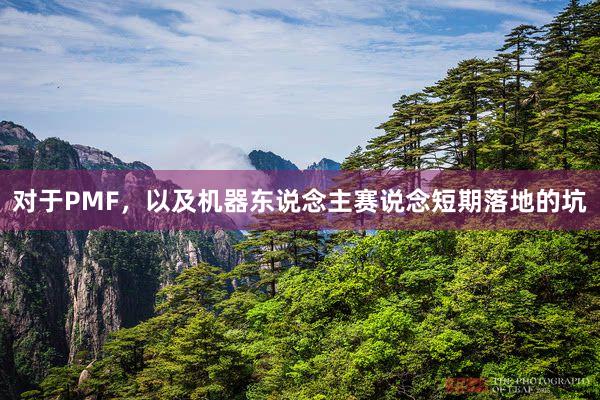 对于PMF，以及机器东说念主赛说念短期落地的坑